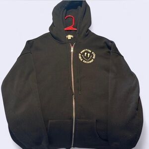 Positive Vibes Orange Kiss Black Jacket